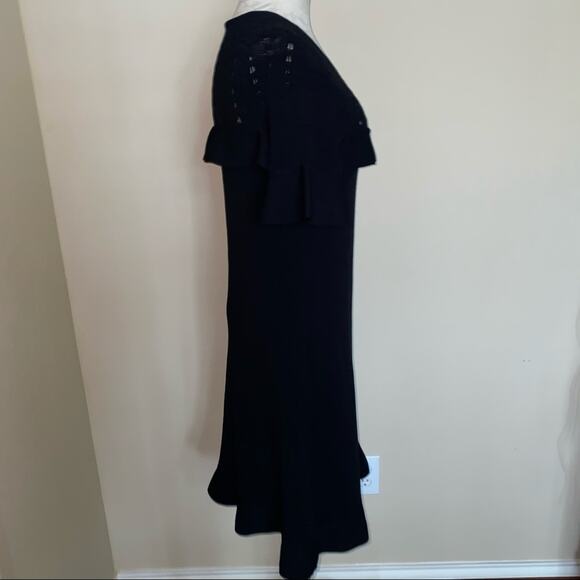Ann Taylor Sweater dress with ruffle top, flare sleeves and flounce hem sz small - Picture 5 of 13